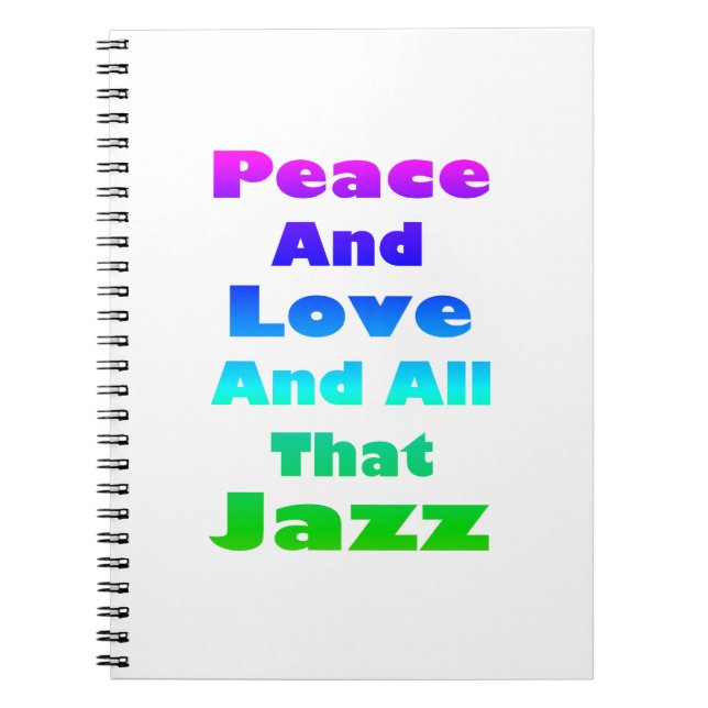 Carnet Paix et Amour et tout ce jazz (Devant)