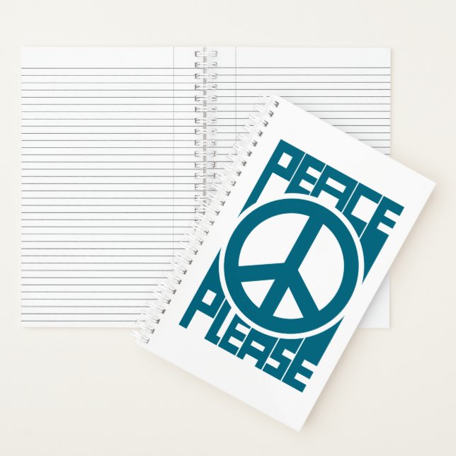 Carnet Paix S'il Vous Plaît Lettre Bleue (À l'intérieur)