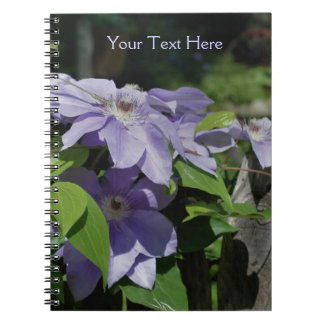 Carnet Pale Purple Clematis Flowers Nature Notebook