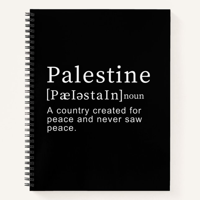 Carnet Palestine Signification design Palestine Définitio (Devant)