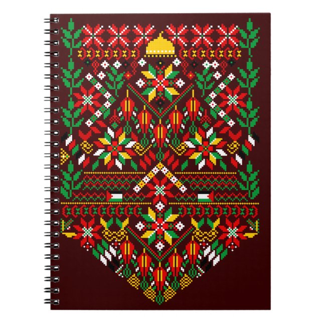 Carnet Palestine Tatreez Broderie traditionnelle (Devant)