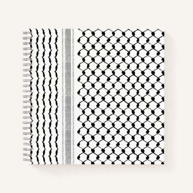 Carnet Palestinien Kufiya Personnalisé Conçu (Devant)