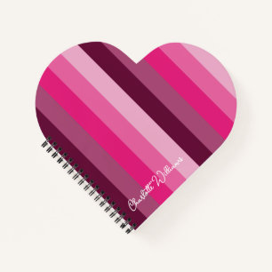 CARNET PALETTE DE COULEUR ROSE JOLIE PALE PLUM STRIPE MOT