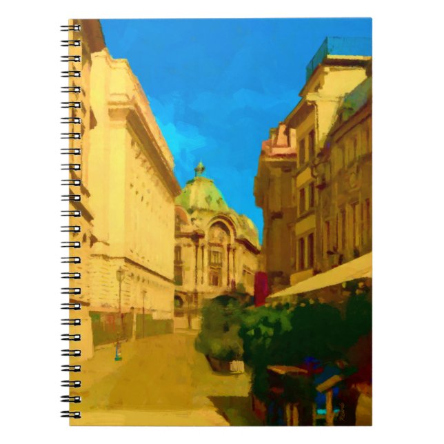 Carnet Pallace Bucarest peinture numérique Art Imprimer (Devant)