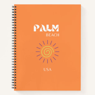 Carnet Palm Beach, Art Voyage, Preppy, Orange