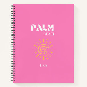 Carnet Palm Beach, Art Voyage, Preppy, Rose