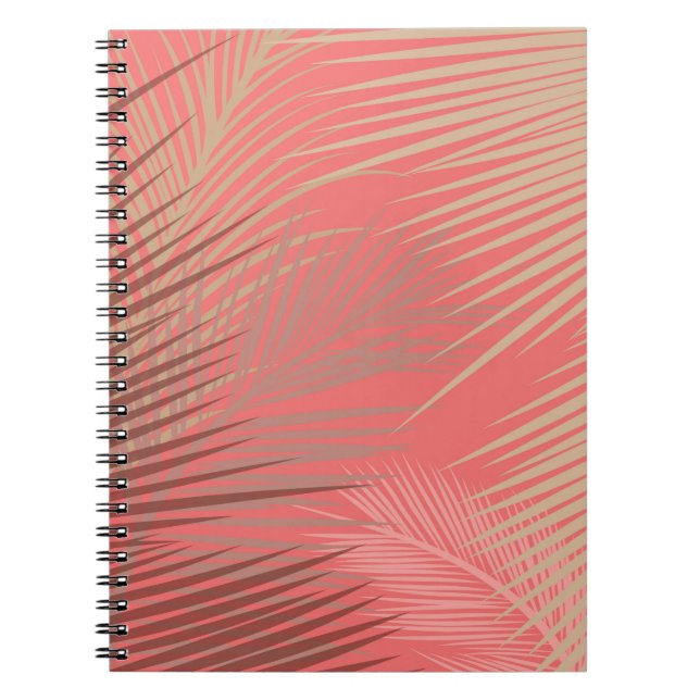 Carnet Palm Leaves Shadow on Living Coral (Devant)