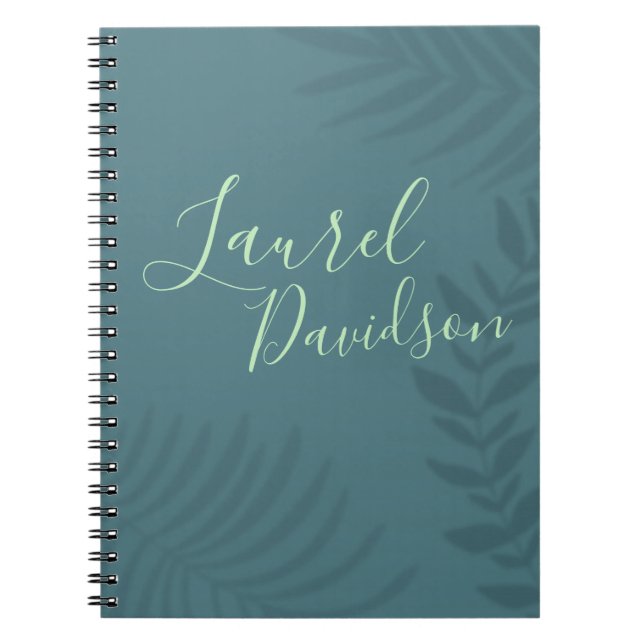 Carnet Palm ombragé Turquoise (Devant)