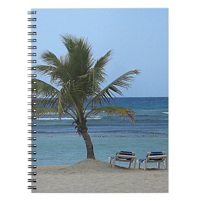 Carnet Palmier sur la plage (Devant)