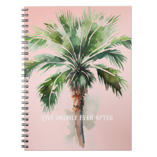 Carnet Palmier Tropical Rose-Brut