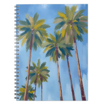Palmiers Aquarelle Tropicale Peints