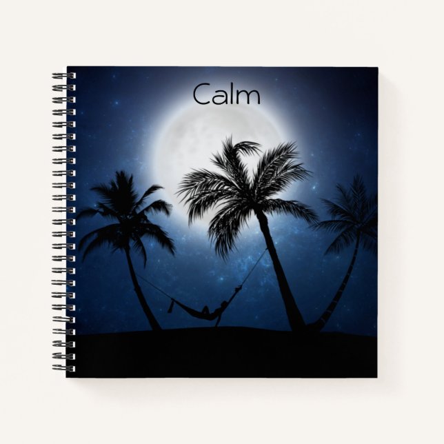 Carnet Palmiers au clair de lune (Devant)