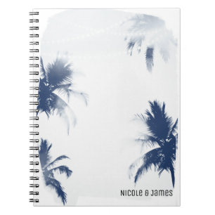Carnet Palmiers Blanc Chaleur Glamour Chic Tropical Moder