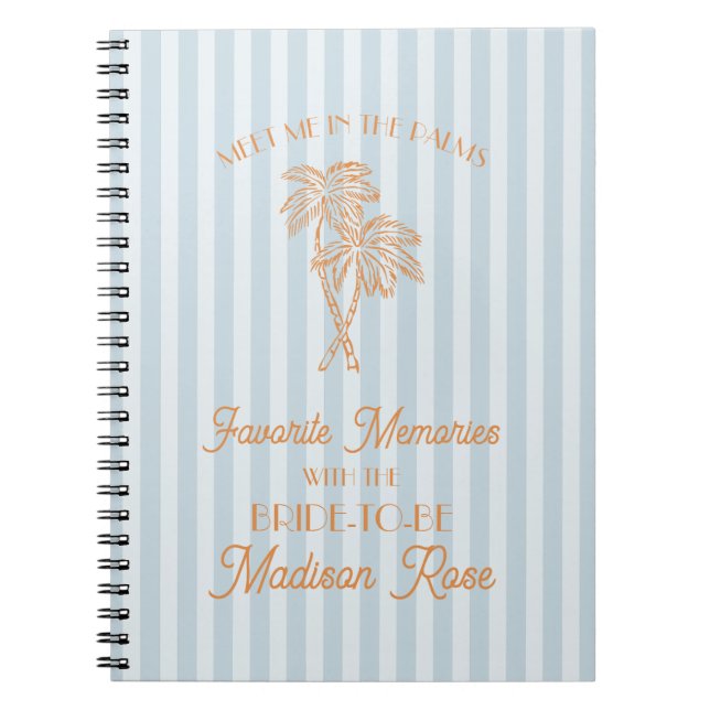 Carnet Palmiers bleus de Spring Favorite Souvenirs avec l (Devant)
