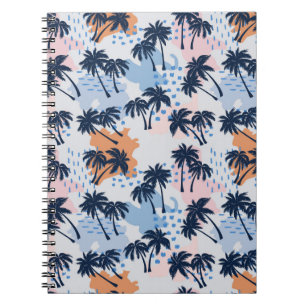 Carnet Palmiers d'été sans soudure motif, cocotier palmie