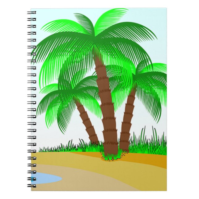Carnet Palmiers et plage (Devant)