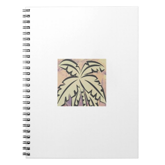 Carnet Palmiers noirs et blancs (Devant)