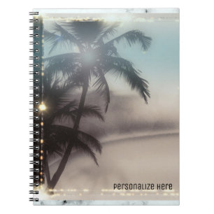 Carnet Palmiers Plage Tropicale Personnalisé