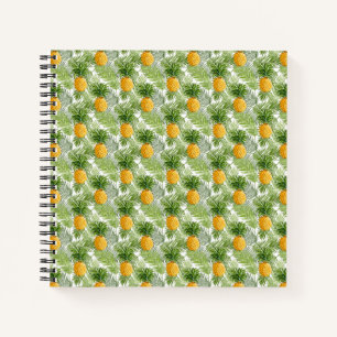 Carnet Palmiers tropicaux Feuilles et ananas