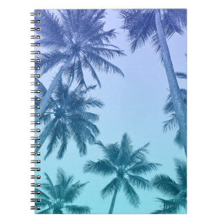 Carnet Palmiers tropicaux Plage Turquoise Gradient