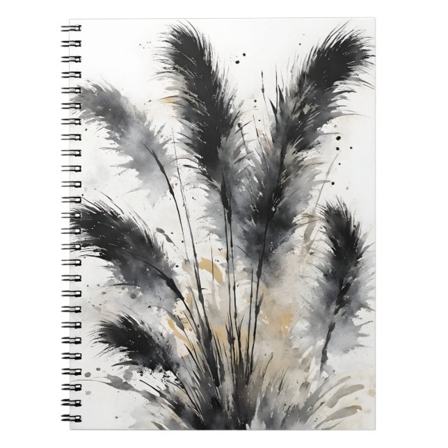 Carnet Pampas Grass - Watercolor flowers (Devant)