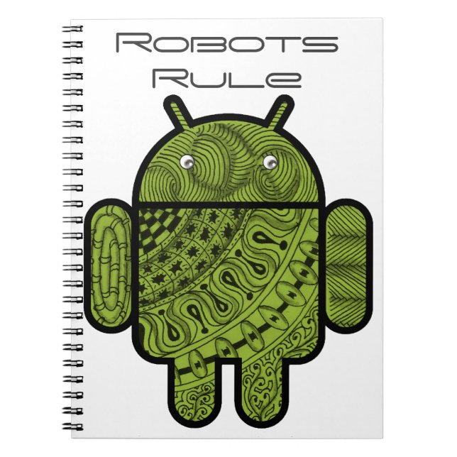 Carnet Pancho Doodle Character pour le robot Android™ (Devant)