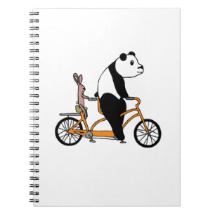 Carnet Panda and Rabbit Vélo Tandem Kids