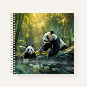 Carnet Panda Animal Wilderness Mur Art coloré