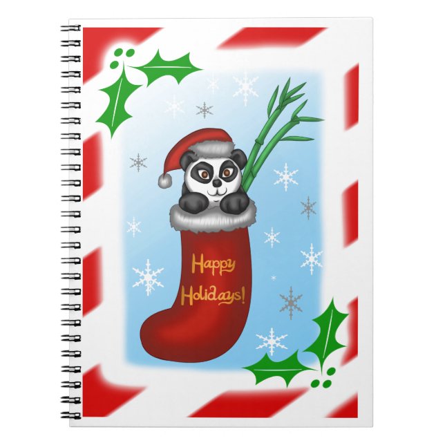 Carnet Panda de Noël (Devant)