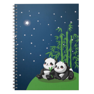Carnet Panda de nuit d'étoile