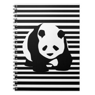 Carnet Panda géant noir et blanc rayé