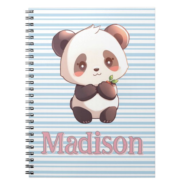 Carnet Panda Mignon Personnalisé (Devant)