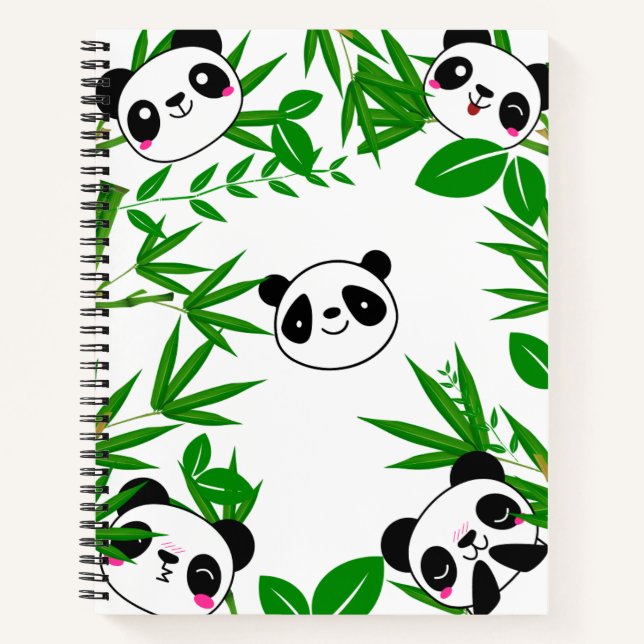 Carnet Panda mignonne pour enfants (Devant)