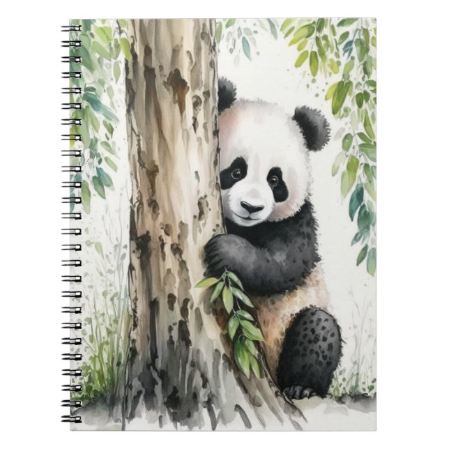 Carnet Panda Ours Par Arbre (Devant)