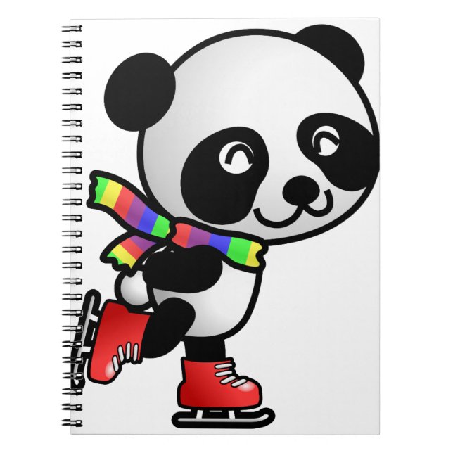 Carnet Panda patinage (Devant)