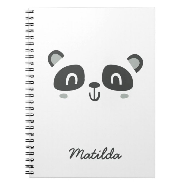 Carnet Panda personnage mignon pour enfants (Devant)