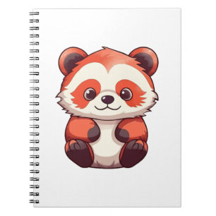 Carnet Panda rouge mignonne