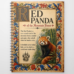 Carnet Panda roux, Art de Bestiaire Médiéval