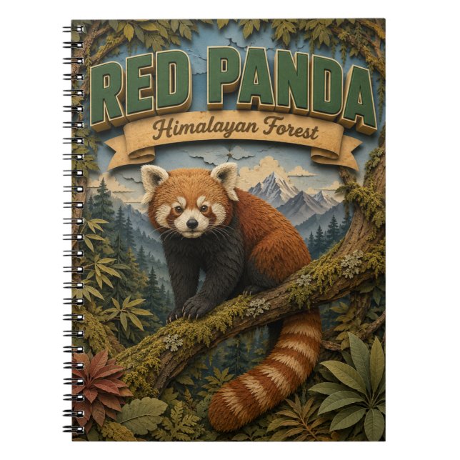 Carnet Panda roux forêt himalayenne POPCUT (Devant)