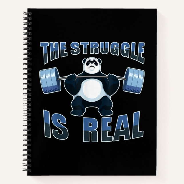 Carnet Panda Struggle Est Véritable Habillement Ness Gym (Devant)