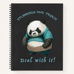 Carnet Panda Têtu Devoir Avec Elle Mignonne Adorable Drôl