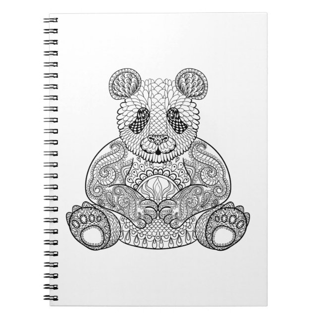 Carnet Panda tribal inspiré (Devant)