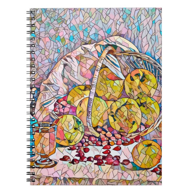 Carnet Panier de fruits Pitcher nourriture encore vie art (Devant)