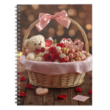 Panier de la Saint-Valentin avec Ourson Mignon pou