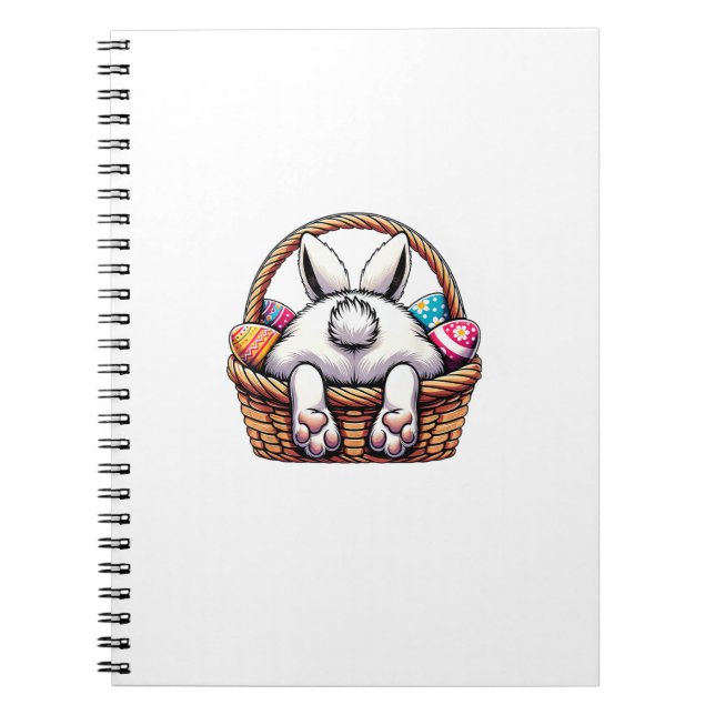 Carnet Panier de lapin mignon de jour de Pâques Chasse d' (Devant)