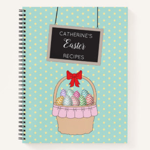 Carnet Panier de Pâques mignonne et oeufs de Pâques Paste
