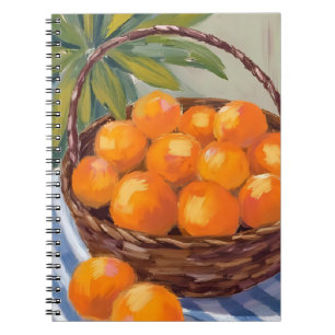 Carnet Panier d'oranges Fruit Citron Peinture