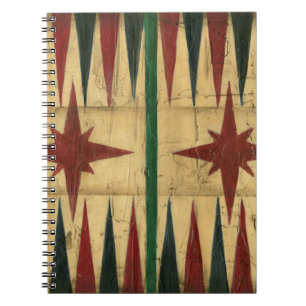 Carnet Panneau antique de jeu de backgammon par le