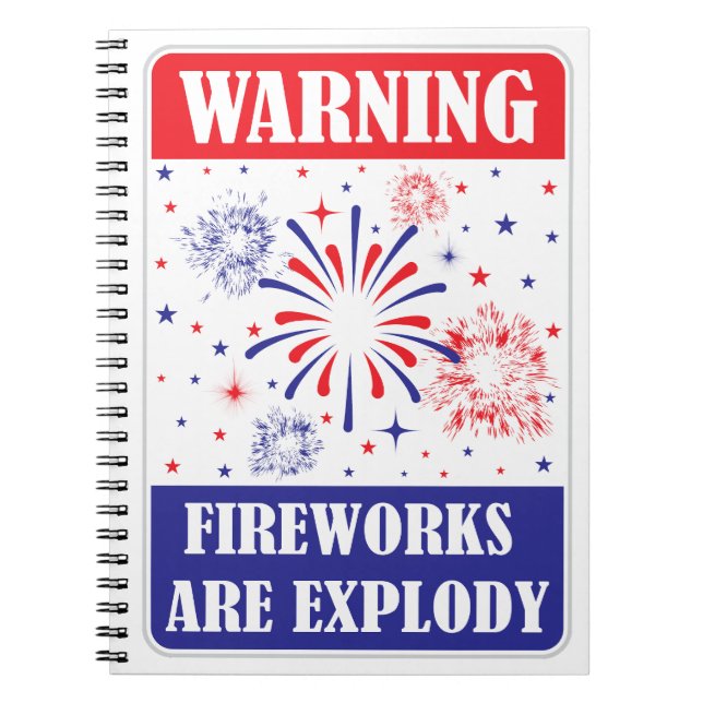 Carnet Panneau d'avertissement de feux d'artifice (Devant)