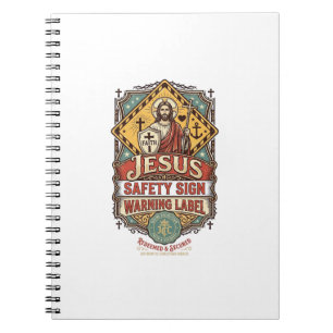 Carnet Panneau de sécurité Jésus Étiquette d'avertissemen